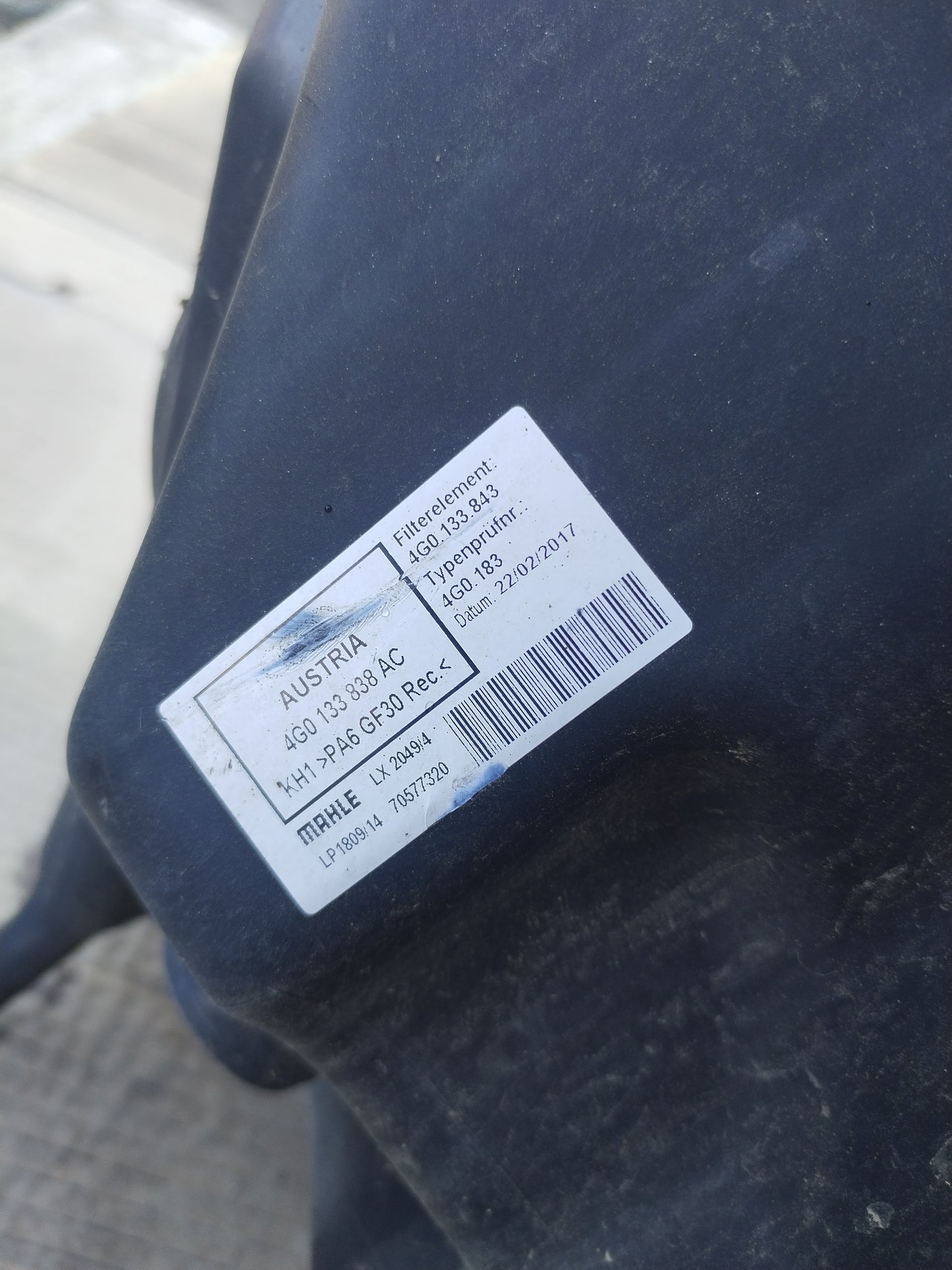 Air filter housing AUDI A6 c7 3.0 Tdi