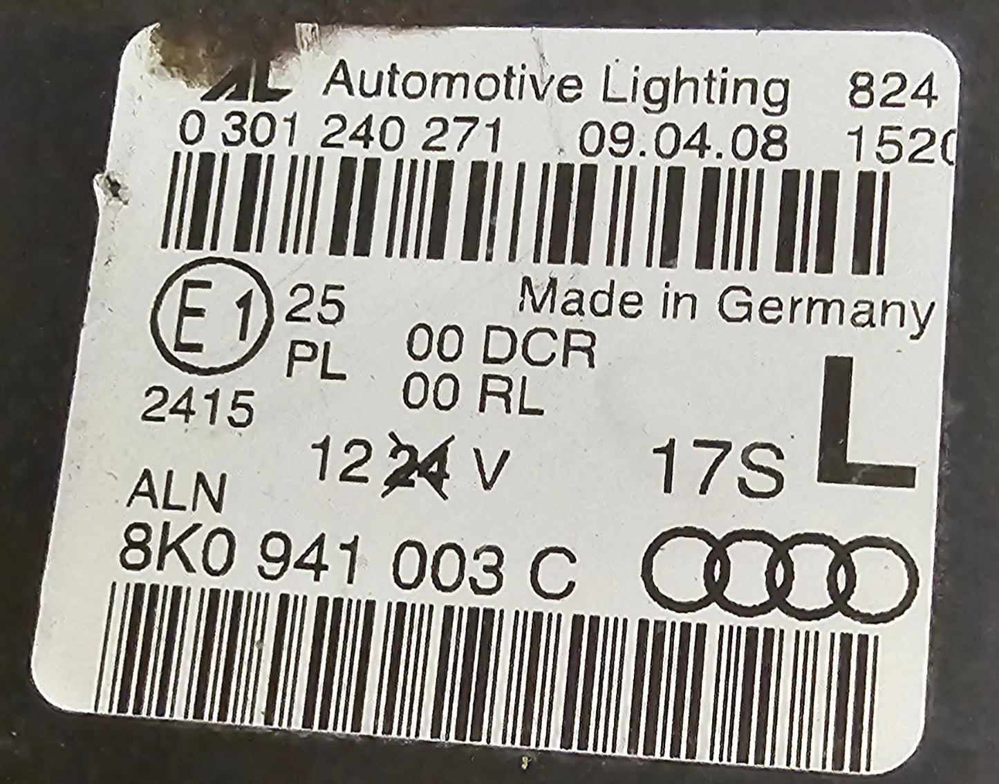 Žaromet sprednji levi-Audi A4 B8 (poškodovano)