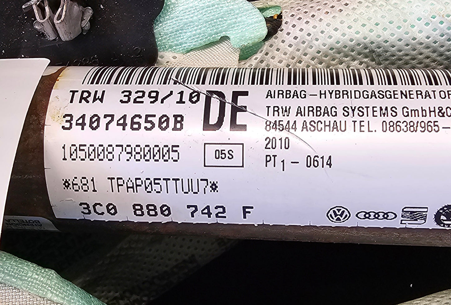 Airbag zavesa-VW Passat B7 (desna)