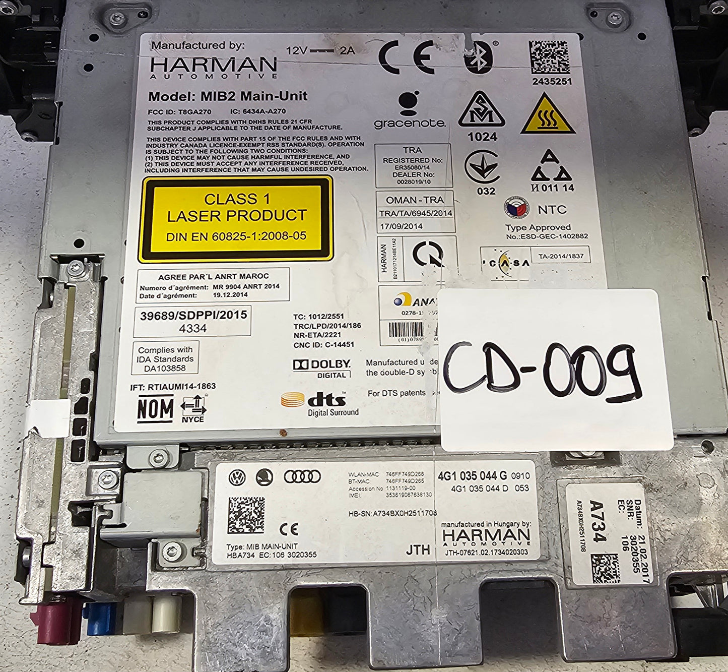 Radio enota-Audi A6,A7