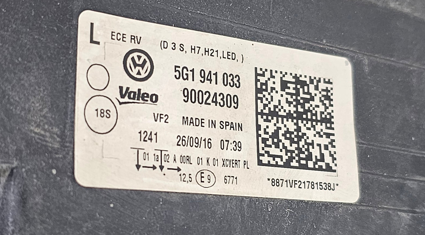 Zaromet spredaj levo - VW golf 7