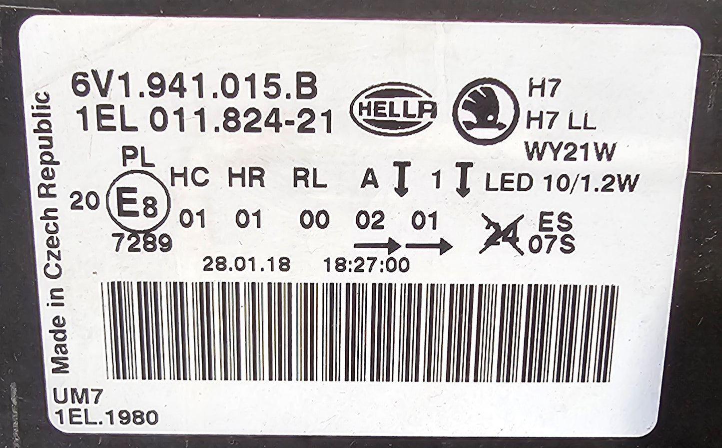 Žaromet sprednji levi-Škoda Fabia