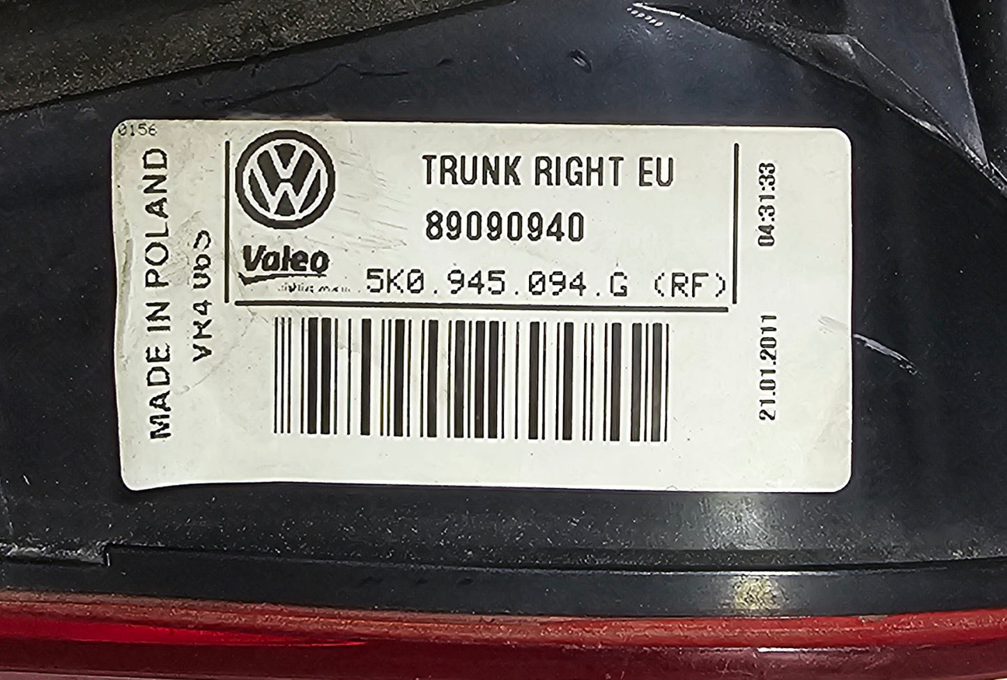 Žaromet zadnji desni VW Golf 6