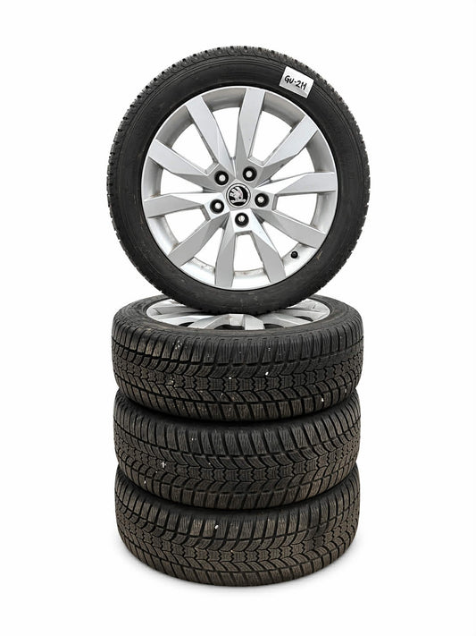 Platisca Skoda v kompletu z zimskimi pnevmatikami - 5x112 ET48 6J